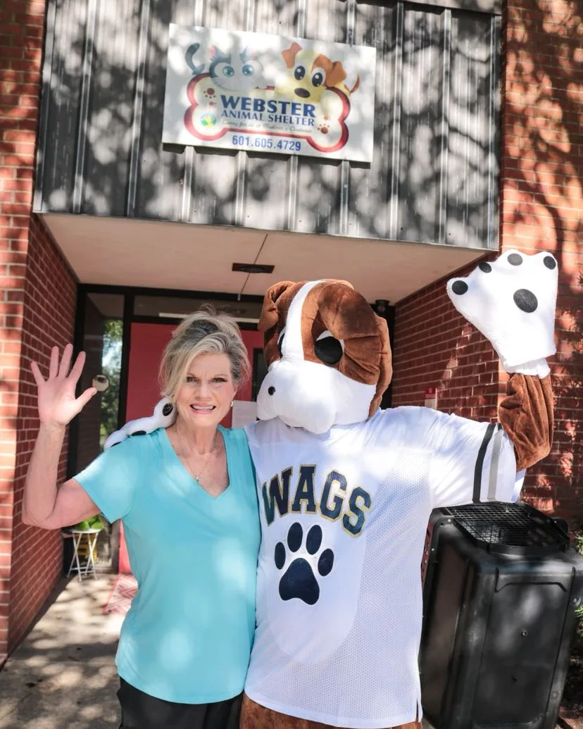 A warm welcome outside Webster Animal Shelter